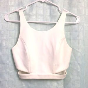 White Cut-Out Crop Top (S)